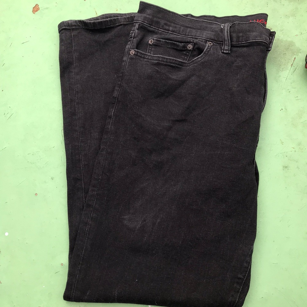 Lucky‎ Brand Athletic Fit Jeans Mens 42x32 Stretch Denim Big Dark Wash Straight